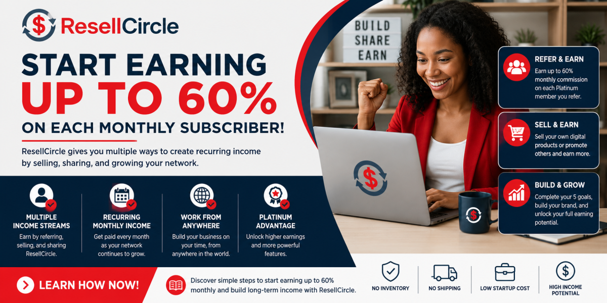 Start Earning Up to 60% Monthly with ResellCircle