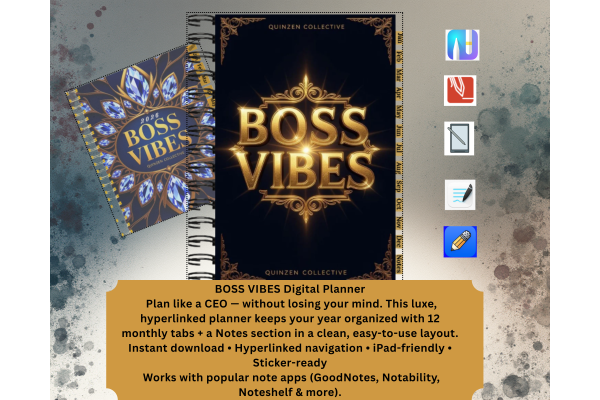 BOSS VIBES 2026 DIGITAL PLANNER (HYPERLINKED PDF)